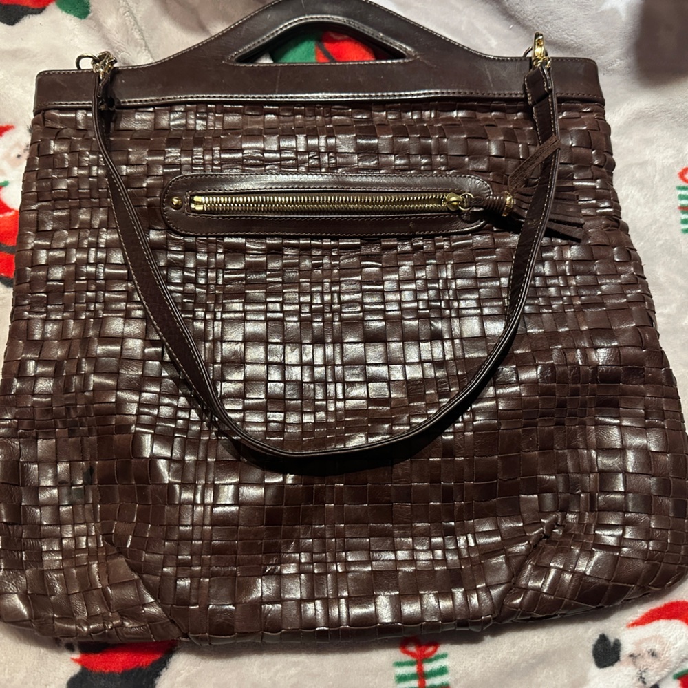 Lauren Merkin Woven Leather Bag